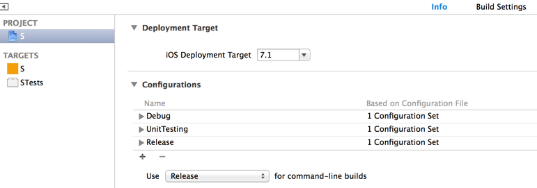 Build configurations