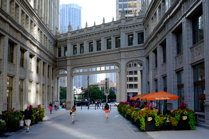 The Wrigley Building on Chicago's Michigan Avenue